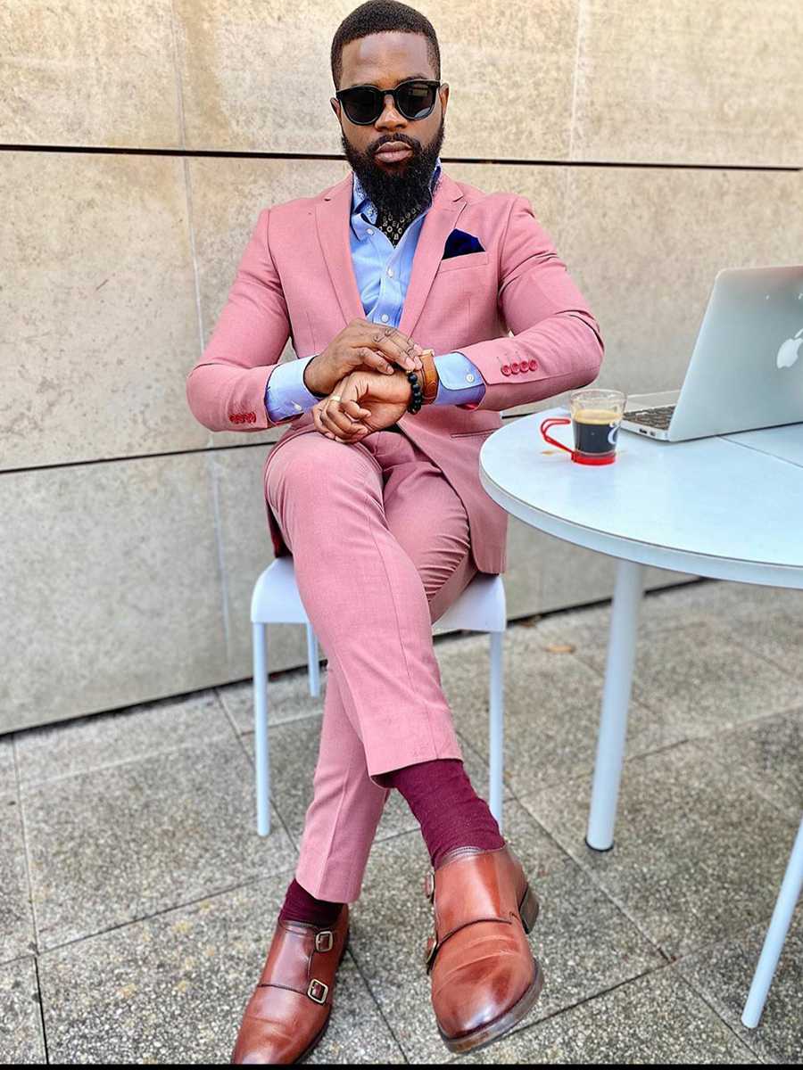 Baby pink lounge suit