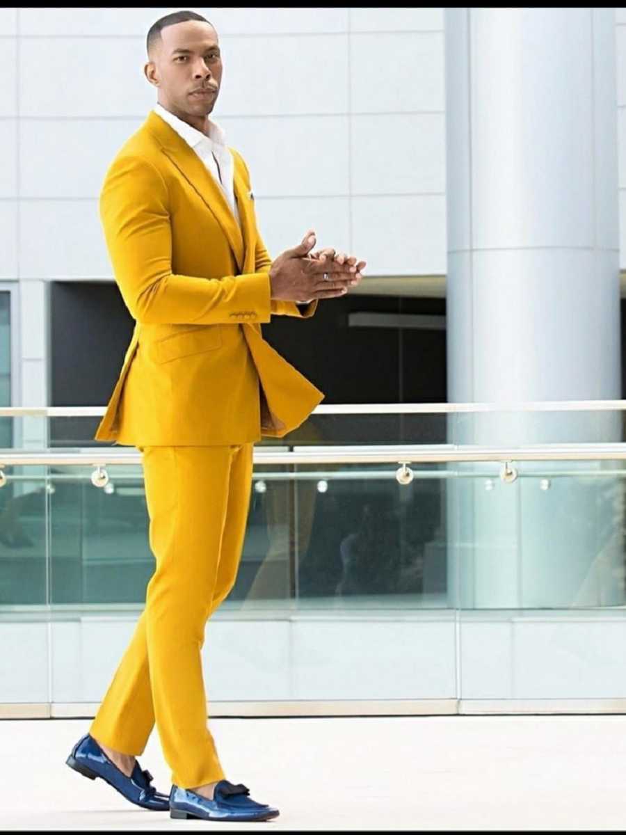 Mustard Yellow Double breasted suit 